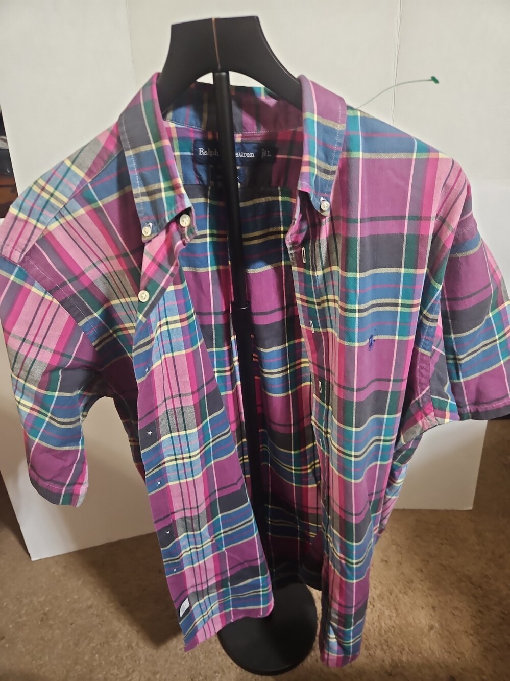 Ralph Lauren Plaid Button Down Shirt L